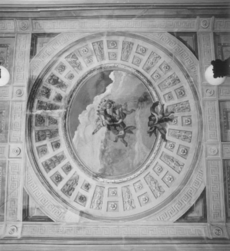 Motivo decorativo a cassettoni con rosette, con Carlo Bevilacqua - Palazzo Zabarella